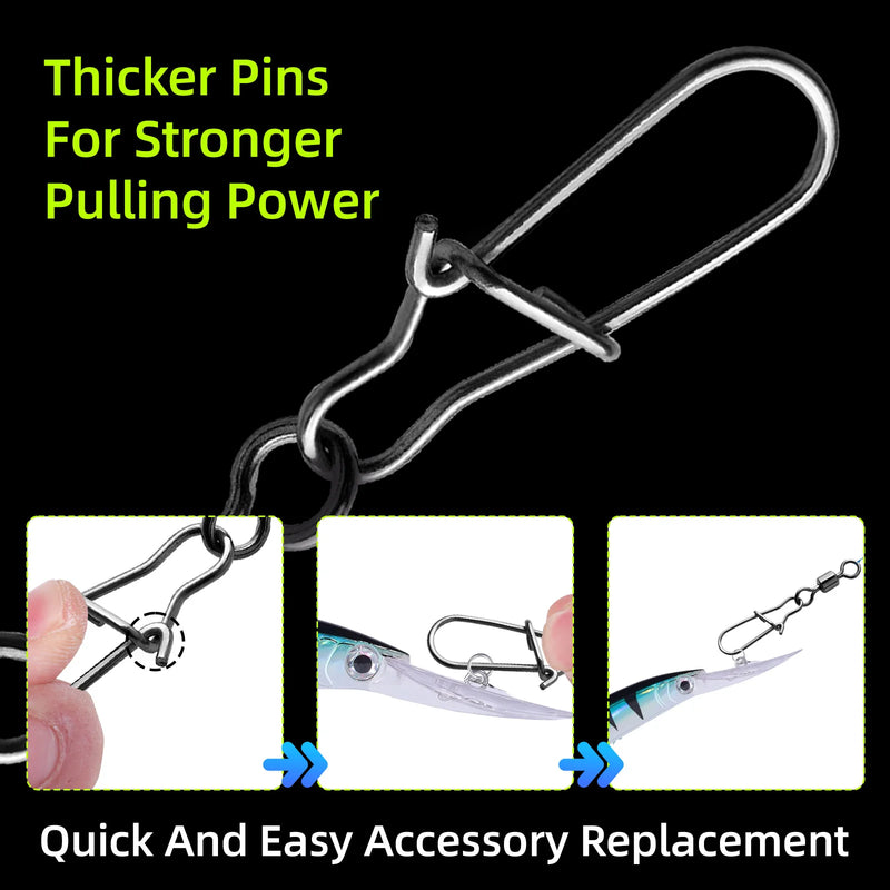 Duo - Lock Snap Swivels 50~ Fishing Stainless Brass - View 6 | SAMAG