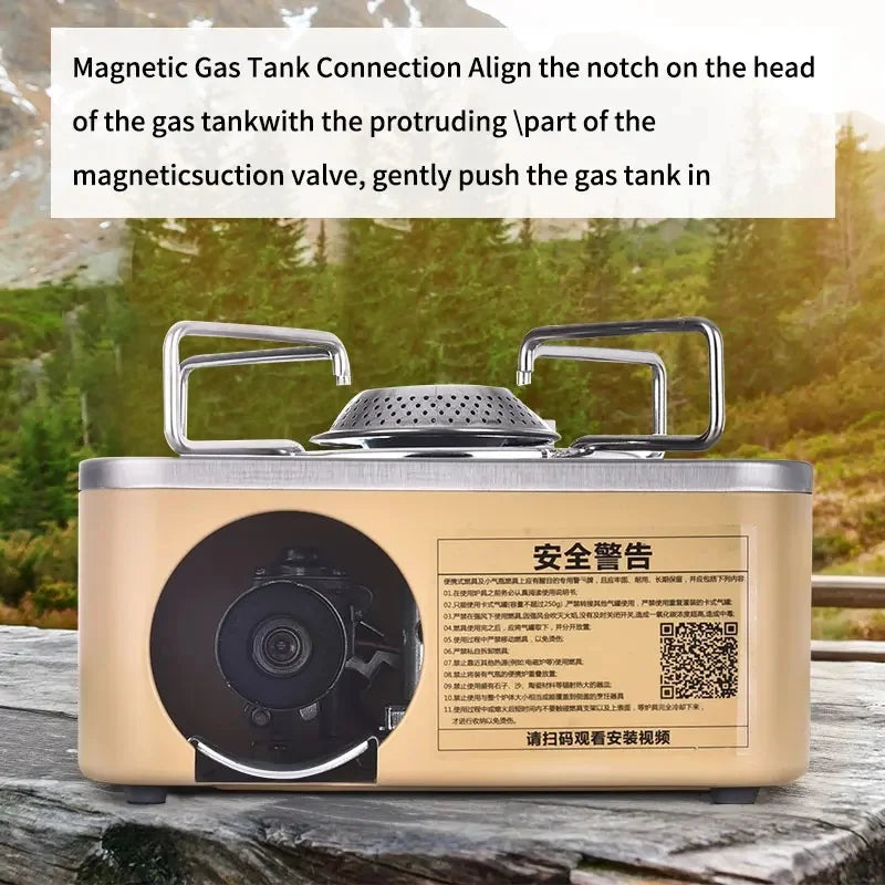 PACOONE 2800W High Firepower Portable Cassette Butane Stove Outdoor Camping Gas Burner For Picnic Travel Backpack Cooking Gear