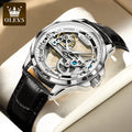 OLEVS 6661 Automatic Watch For Men Skeleton Original Mechanical Movement Man Wristwatch Waterproof Luminous Sport Men's Watches