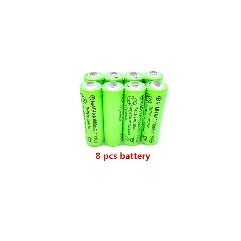 1.2V 1000mAh AA Ni-MH Rechargeable Battery, High Capacity, Long Lasting Power for Remote Controls, Toys, Clocks