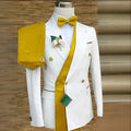 Double Breasted Formal Suits for Men Business Prom Blazer with Pants Wedding Groom Tuxedo Male Suits Custom 2 Pieces Suit Jacket