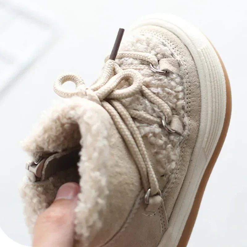 Winter Baby Shoes Warm Plush Baby Boots Boys Girls Rubber Sole Anti-slip Toddler Infant Sneakers Kids New Snow Boots