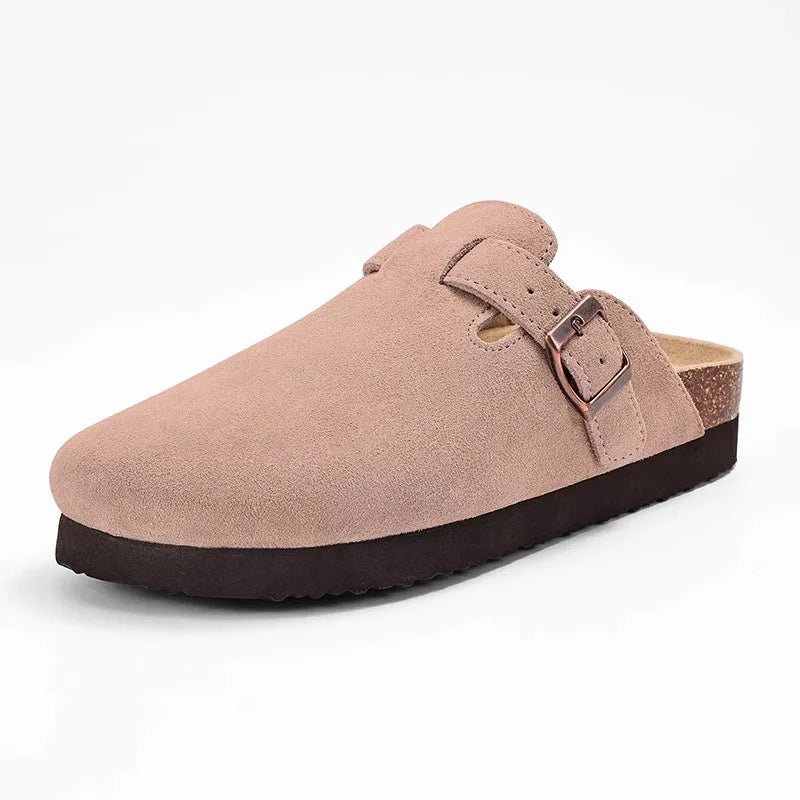 Evshine Women's Fashion Cork Clogs Sandals with Arch Support Lady Retro Mules Men Retro Potato Shoes Cork Footbed House Slippers