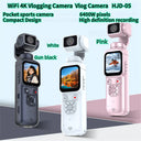 4K WiFi Vlogging Camera 1.72" Touchscreen Mini DV Camcorder Portable Video Recorder for Sport Bike Travel Police Law Enforcement