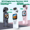 4K WiFi Vlogging Camera 1.72" Touchscreen Mini DV Camcorder Portable Video Recorder for Sport Bike Travel Police Law Enforcement