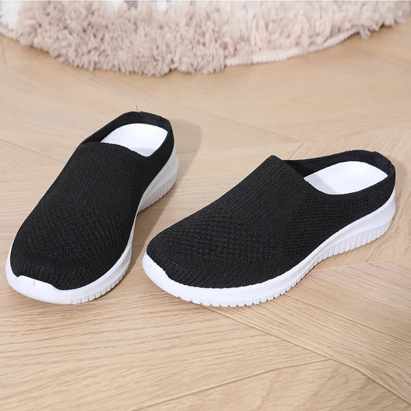 Women's Summer Shoes Plus Size Casual Single Ladies Shoes Soft Sole Cover Half Slippers Sale Shoes with Free Shipping