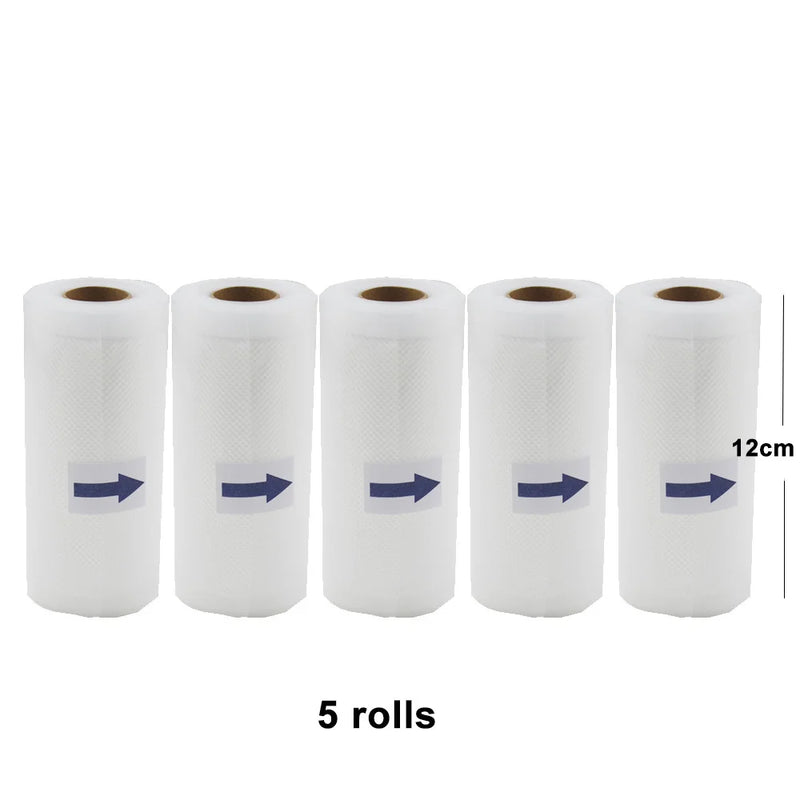 5 Rolls/Lot Food vacuum sealer Storage saver bags Vacuum 5 size Bags For Kitchen Vacuum Sealer to keep food fresh