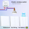 Self-Powered  Wireless Light Switch RF433MHz No Battery Waterproof Wall Panel Remote Control Kinetic Switches  for Home  Schakel