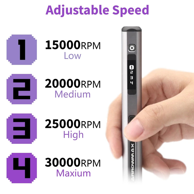 ARROWMAX Engraving Pen Electric Cordless Rotary Tool Kit Mini Grinder with 30 Bits for Metal Wood Plastics - View 3 | SAMAG