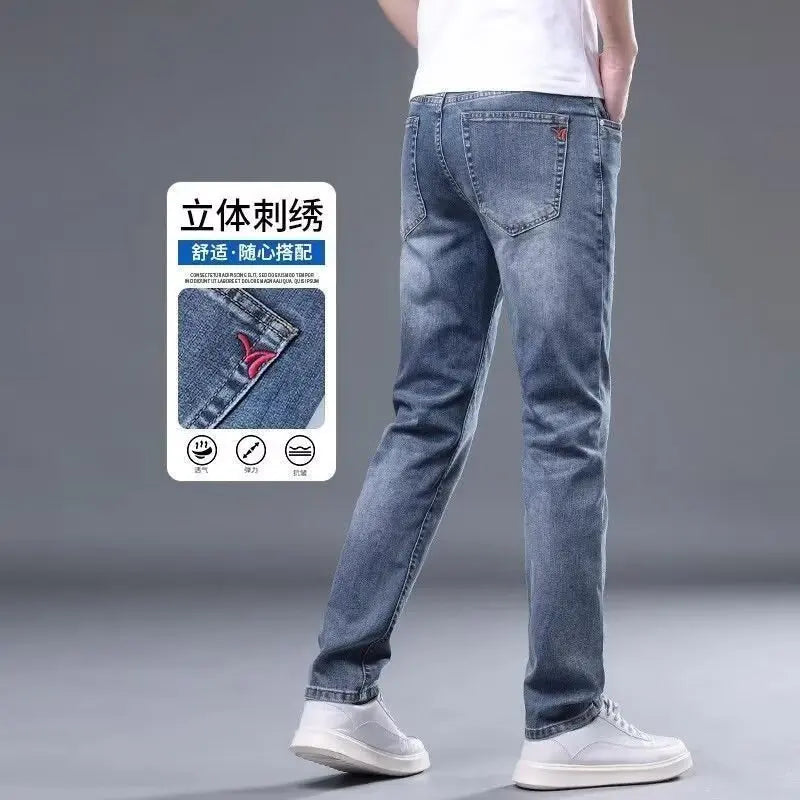 Jeans for Men's Classic Blue Slim Straight Light Brand | SAMAG