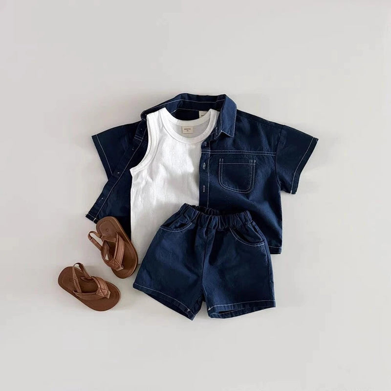 TZ2614 Korean Style Summer New Children's Clothing Set | SAMAG