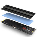 TEUCER M2 2280 Solid State Hard Disk Aluminum Radiator M.2 SSD Heatsink with Thermal Silicone Pad For PS5/PC/Laptop Cooling