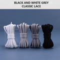1 Pair Round Shoelaces Fof Basketball Sneakers Shoe Laces Black White Shoelace Universal for Children and Adults 100CM