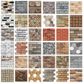 3D Self-Adhesive Wall Stickers Waterproof PVC Wallpapers Removable Wall Sticker for Home Bedroom Living Room TV Background Decor