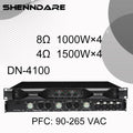 Professional Digital Power Amplifier 4x1800W Class D Audio DJ Pre-Subwoofer Amp 2/4 Channel Line Array Speaker Sound Amplifier
