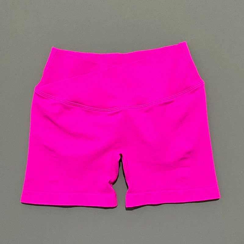 HISTELLO Vision Shorts Women Seamless Cross Waist Yoga - View 15 | SAMAG