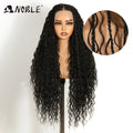 Noble Twist Braided Wigs 13X4 Box Braided Lace Wig For Black Women Synthetic Lace Frontal Wig Faux Locs Wig Goddess Braids Wigs
