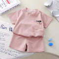 Summer Kids Waffle Knit Set Short Sleeve T - Shirt - View 4 | SAMAG