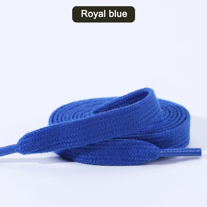 Cotton Shoelaces 1CM Width Flat Shoe laces Tennis Sneakers Shoelace 80/100/120/140/160CM Laces for Shoes Accesories 1Pair