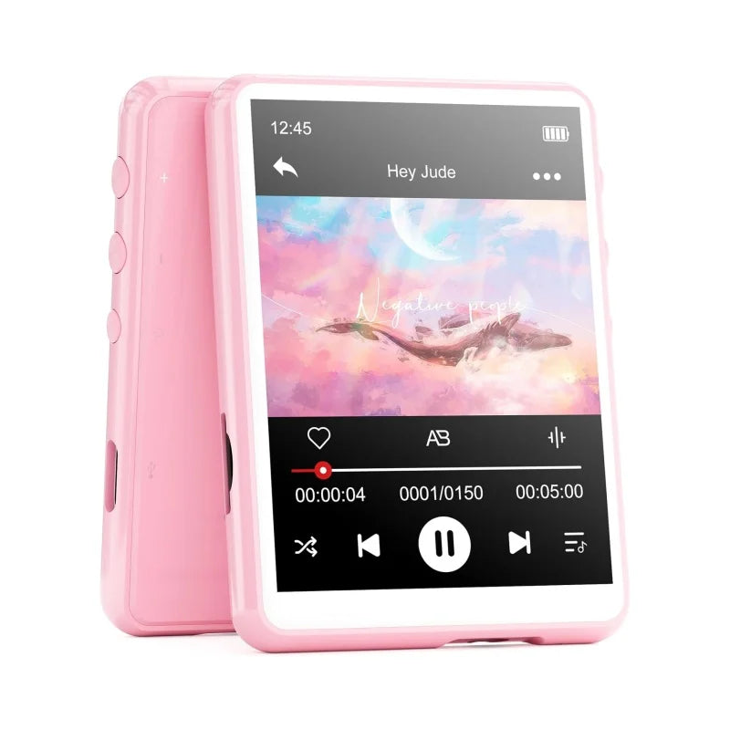 MECHEN 64GB MP3 Player Bluetooth 5.3 with 2.4" Full Touch Screen，Portable Digital Music Player with Speaker，FM Radio, Line Recor