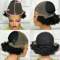 13x6 Lace Front Braids Wig with Baby Hair Synthetic Afro Curly Cornrow Braided Short Wigs for Black Women Natural Lace Bob Wigs
