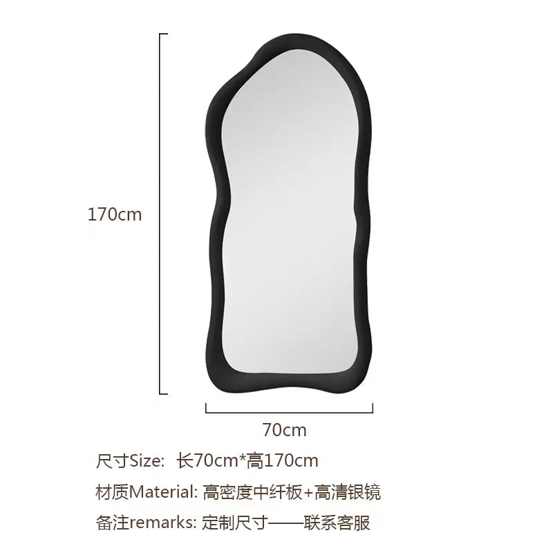 Design Girls Mirror Stickers Bedroom Aesthetic Modern Makeup Mirror Prism Ornament Adornos Para El Hogar House Accessories