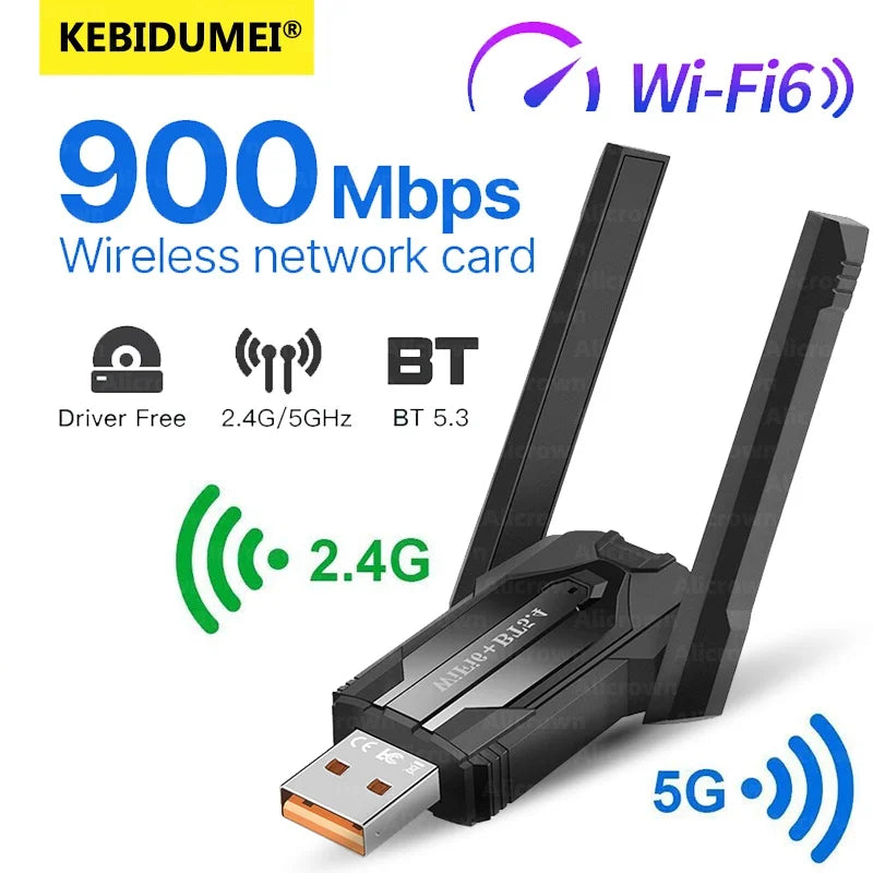 KEBIDUMEI 900Mbps WiFi USB Adapter Bluetooth5.4 Receiver 2.4G/5Ghz Wi - Fi Dongle 802.11AC Powerful - Visuel 9 | SAMAG