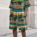 Summer Clothes for Man Plus Size Men's Matching Sets Short Sleeve T - shirts Drawstring Tracksuit 2 Piece - View 7 | SAMAG