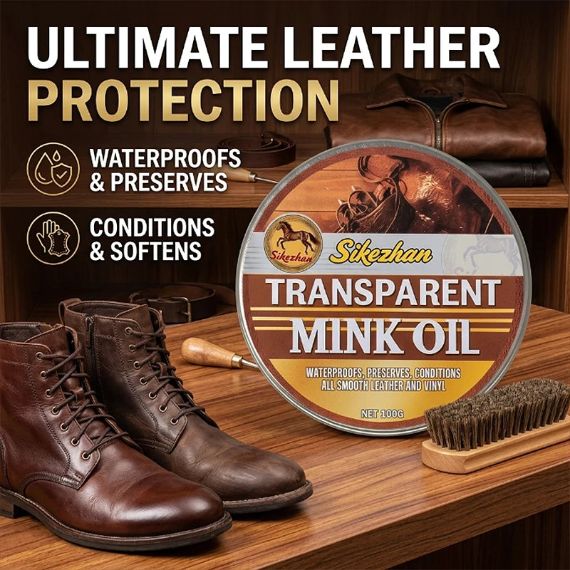 Professional Leather Polishing Balm for Shoes Boots and Handbags Deep Shine Restoration and Fiber Protection 100g SIKEZHAN