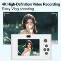 4K Digital Camera  24 Million Pixels Video Camcorder 16x Zoom Compact Cameras Auto Focus for Kids Adult Beginners Photograph