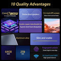 S3 Laptop 15.6 Inch Intel Core i9-12900H/i7-8750H Computer  2*DDR4 2*M.2 SSD 45W Windows 11 Fingerprint Unlock Ultrabook Laptop