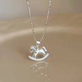 VENTFILLE 925 Sterling Silver Bead Geometry Necklace for Women Girl Korean Design Versatile Choker - Visuel 22 | SAMAG