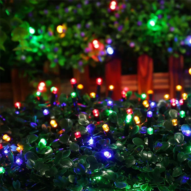 LED Solar Lights Outdoor Waterproof Fairy Garland Lights Christmas Party Halloween Decorations Solar Lights Garden Decoration