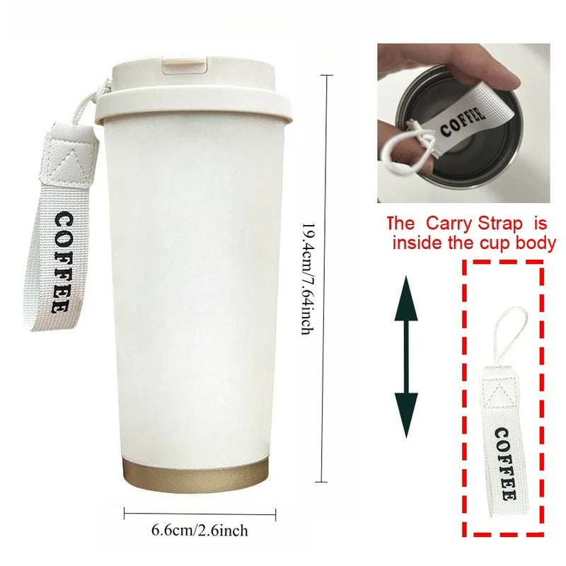 1 18oz medical theme 316 stainless steel thermos cup with leak-proof cover-double vacuum insulated cup suitable  hot/cold drinks