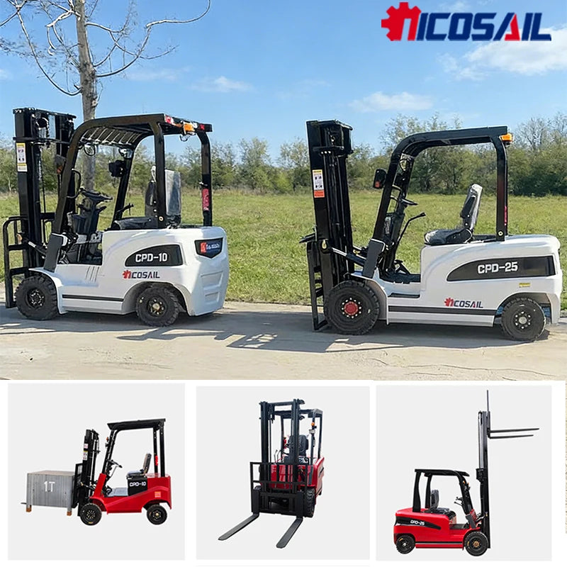 Electric Forklift 1T 1.5T 3M Lift Height Warehouse Forklift Truck 60V Battery Powered Electric Forklift CE Approved