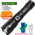 Most Powerful Flashlights High Power XHP70 LED Super Bright Torch USB Rechargeable Zoomable Lantern for Camping Hunting  26650