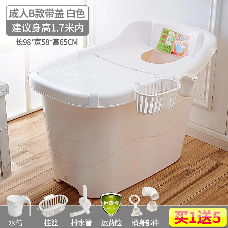 Extra Large Adult Bathtub Thickened Soaking Tub Portable Bath Tub for Adults Big Deep Bathtub Home Spa Bathing Tub