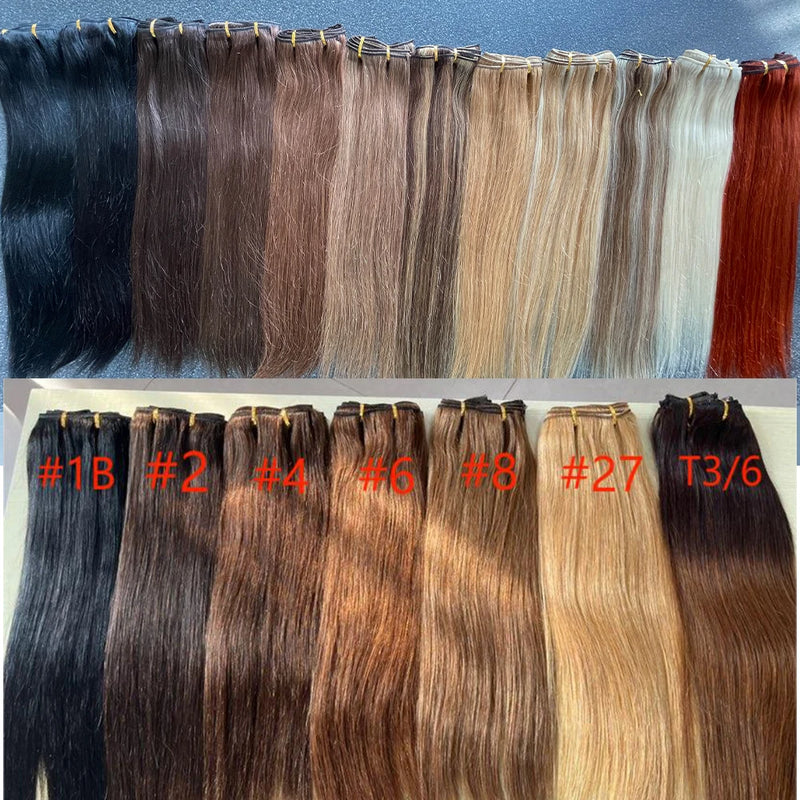 Doreen 160G 200G 240G Volume Series Brazilian Machine Remy Straight Clip In Human Hair Extensions  Full Head 10Pcs 16 to 24 Inch