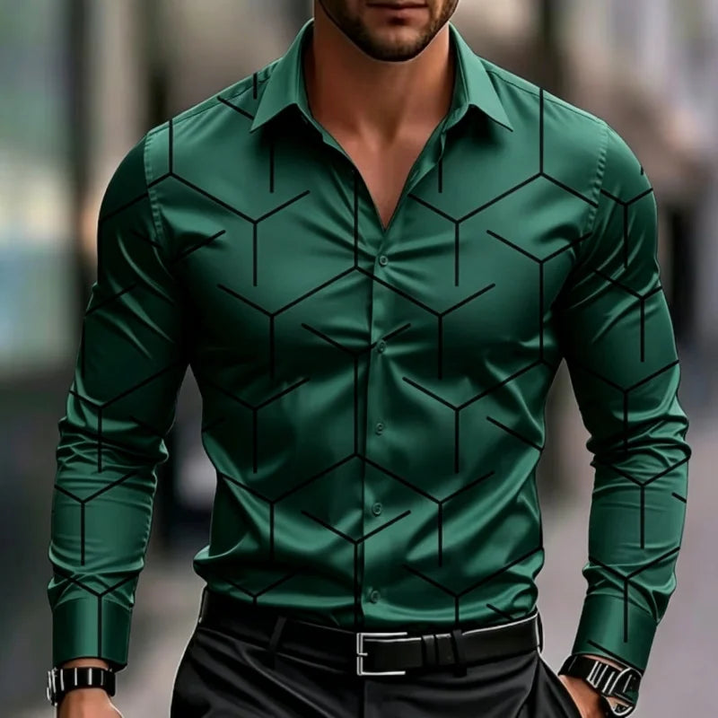 European American Trendy Men Geometric Branch Line | SAMAG