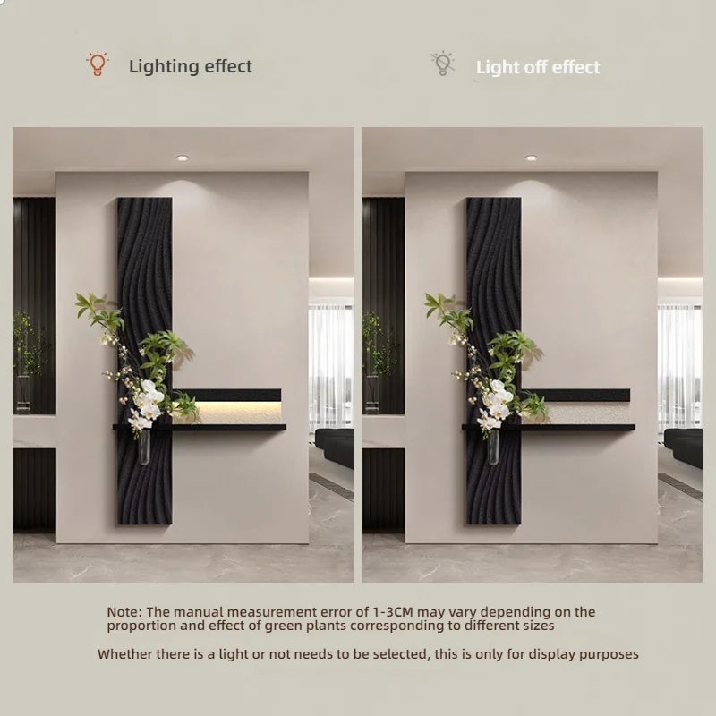 Hydroponic Green Plants Entrance LED Decorative Painting Sandstone Home Decoration Living Room Bedroom Corridor Mural Light