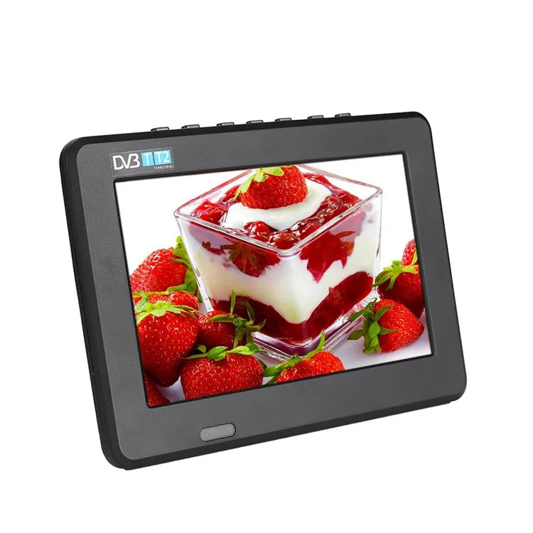7-Inch HD Digital Portable TV 1500mAh Rechargeable Slim LED Screen for Caravan Camping Kitchen