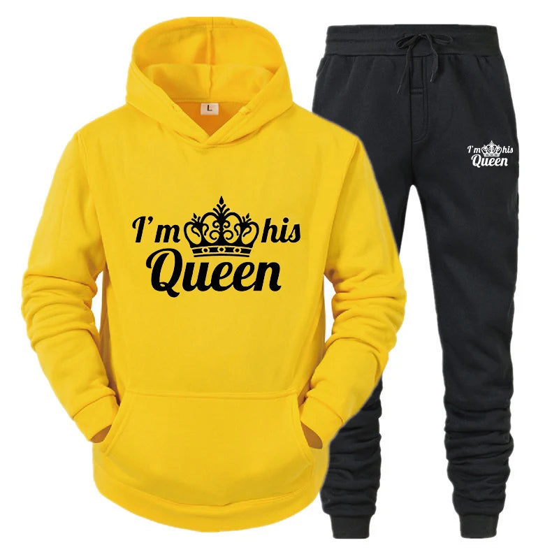 Lover Tracksuit Hoodies Printing QUEEN KING Couple | SAMAG