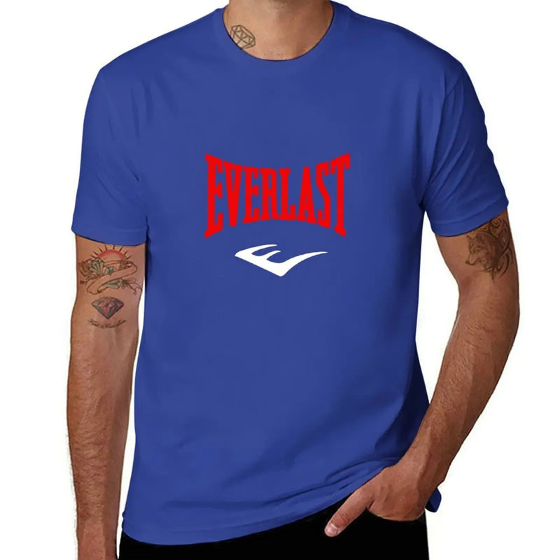 EVERLAST BOXING LOGO T-Shirt anime clothes vintage graphic tee baggy shirts plain black t shirts men