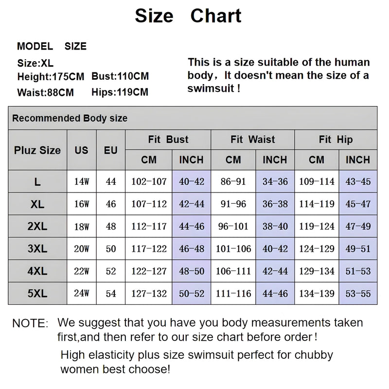 Plus Size Two Piece Tankini Set Woman Swimsuit Knotted | SAMAG