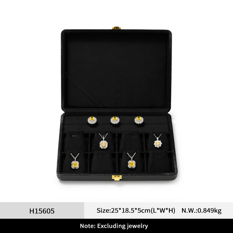 Orilv Leather Jewelry Box Set Box Light Luxury Ring Necklace Display Storage Boxs Jewelry Display Packaging Box Ladies' Gift Box