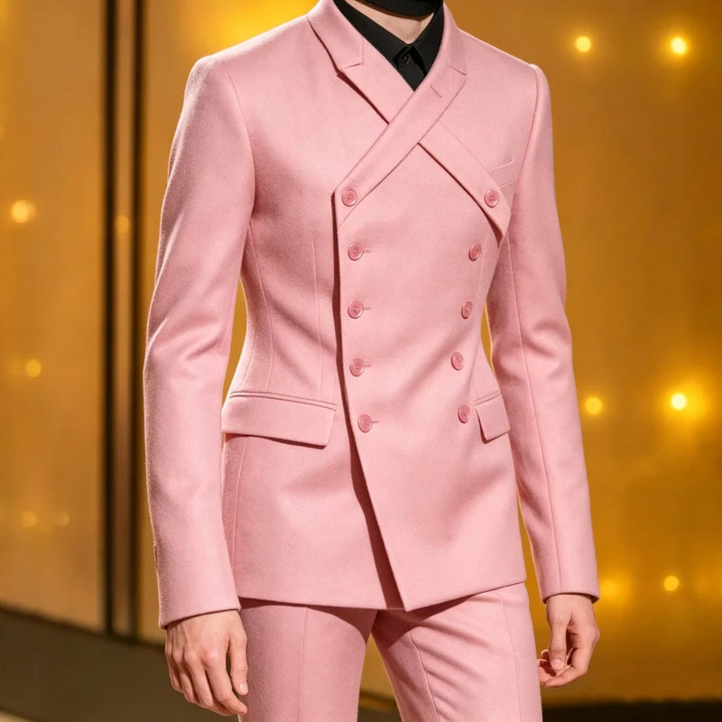 Double Breasted X Design Custom Made Men Suit Set Separates 2 Pieces Blazer with Pants For Men Wedding Prom Groom 2026