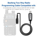 Baofeng 2 Pins Plug USB Programming Cable for Baofeng UV-5R  UV-21 13 BF-888S Quansheng K5 K6 Walkie Talkie FTDI Upgrade Cable