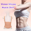 Silicone Muscle Shirt Women Abs Chest Cosplay Costume Fitness Props Fake Abs Six Pack Belly Sculpting Party Performance Clothes
