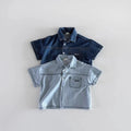 TZ2638 Korean Style Baby Boys Girls Short Sleeve Denim | SAMAG