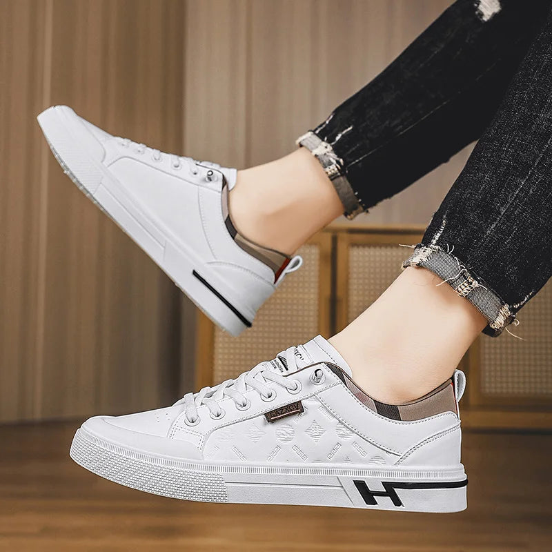 White Casual Sneakers Men Skateboard Shoes Classic - View 3 | SAMAG